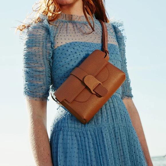 Senreve Aria Leather Belt Bag in Chestnut Brown - Picture 2 of 14